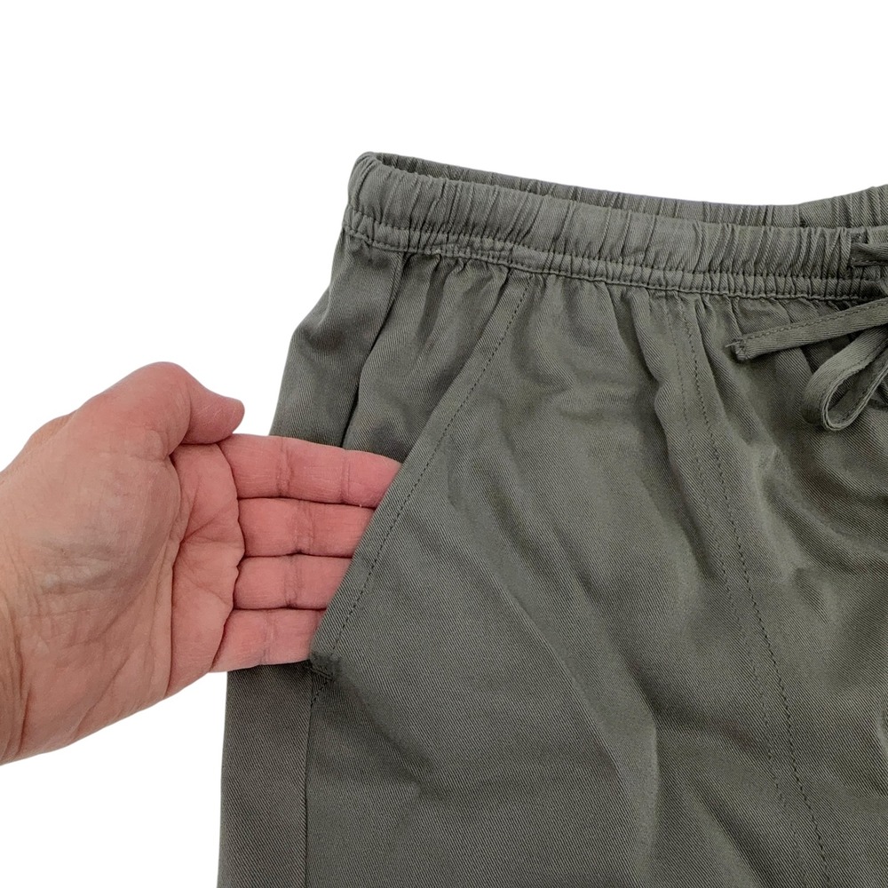 Splendid Shorts Womens Small‎ Olive Green Drawstring Elastic Waist Pocketed NWT - Picture 3 of 14